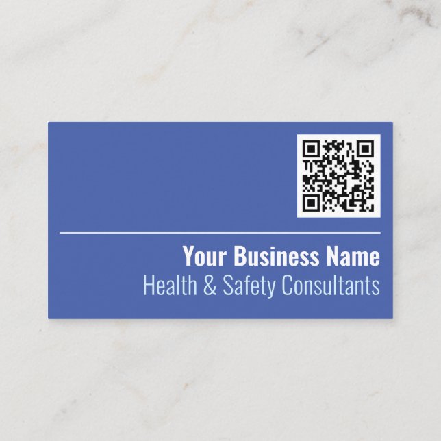 Health & Safety Consultants QR Code Business Card (Back)