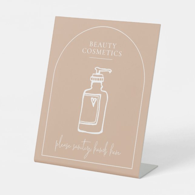 Health & Safety Sanitize Station Beauty Business Pedestal Sign (Front)
