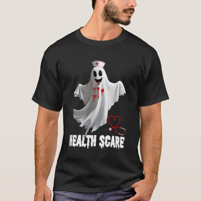 Health scare Heartpounding ghostly nurse funny T-Shirt (Front)