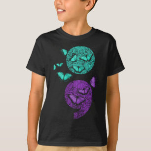 Health Suicide Awareness Semicolon Butterflies T-Shirt