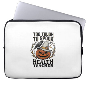 Health Teacher Halloween Shirt Vintage Engraved Pu Laptop Sleeve