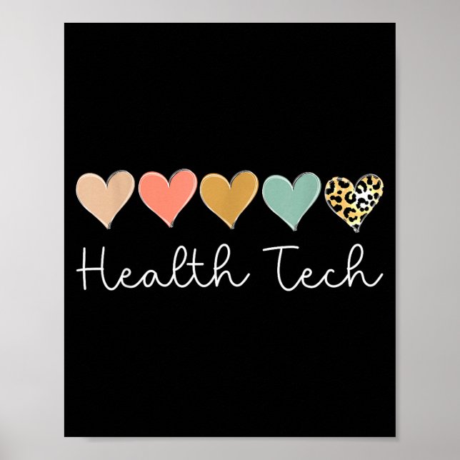 Health Tech Heart, School Clinic Squad Valentine's Poster (Front)