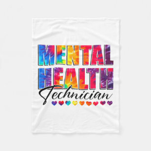 Health Technician Appreciation Day Tie Dye Women W Fleece Blanket