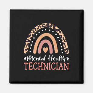 Health Technician Leopard Rainbow Magnet