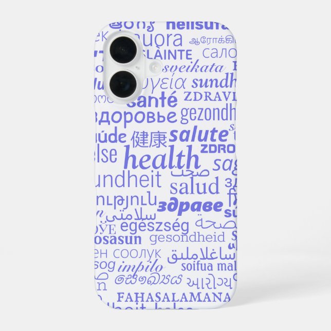 Health Text iPhone Case (Back)