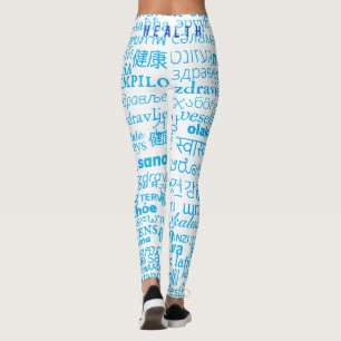Health Text Leggings Multi Language Word
