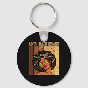 Health Therapist Afro Women Black History Month 1 Keychain