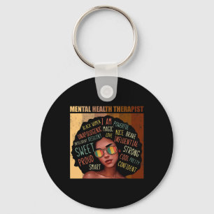 Health Therapist Afro Women Black History Month  Keychain