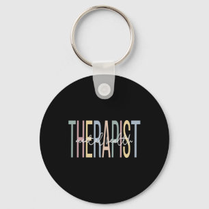 Health Therapist Boho Mental Health Therapy  Keychain