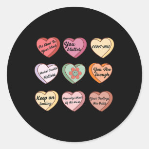 Health Valentines Mental Health Problem Counsellor Classic Round Sticker