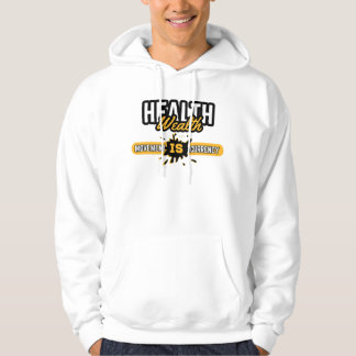 Health x Wealth Movement Bold Yellow Manifesto Hoodie