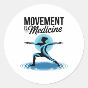 Health Yoga Exercise Rehabilitation Sports Medicin Classic Round Sticker