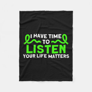 Health Your Life Problems Mental Health Awareness Fleece Blanket