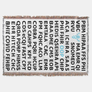 Healthcare Acronym Throw Blanket