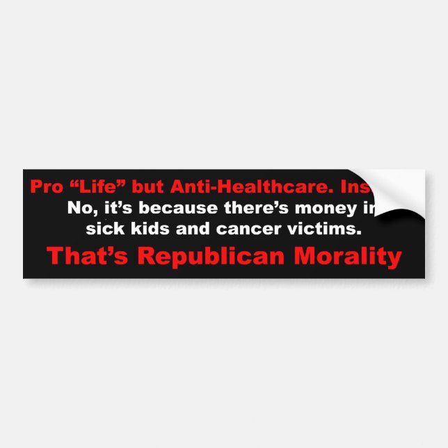 Healthcare Bumper Sticker (Front)