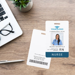 Healthcare Business Logo and Employee Photo ID Badge