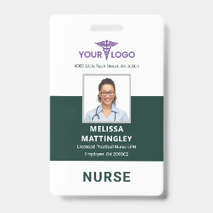 Healthcare Business Logo Employees Photo ID Custom Badge