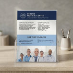 Healthcare Clinic Doctor Logo Photo QR Code  Flyer<br><div class="desc">Custom Healthcare Clinic Flyer – Editable Medical Marketing Template. Promote your clinic, medical practice, or wellness services with this professionally designed flyer template. Perfect for doctors, healthcare providers, and private practices, this flyer includes space for your logo, photo, custom text, QR code, and social media icons—making it easy to share...</div>
