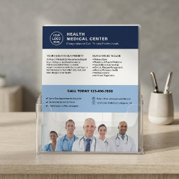 Healthcare Clinic Doctor Logo Photo QR Code Flyer