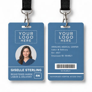 Healthcare Employee Photo Barcode ID Badge