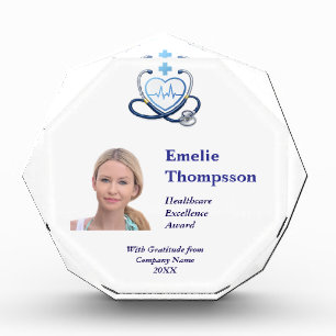 Healthcare Excellence Award Personalized Photo Block