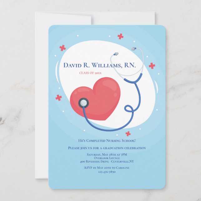 Healthcare Graduate Graduation Invitation (Front)