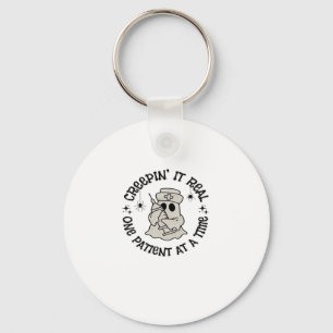 Healthcare Halloween, Creeping It Real One Patient Keychain