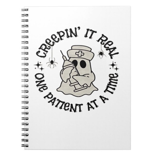 Healthcare Halloween, Creeping It Real One Patient Notebook (Front)