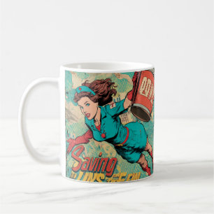 Healthcare Hero: Superhero Nurse Illustration Savi Coffee Mug