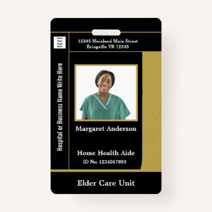 Healthcare Hospital Worker ID Identification Card  Badge