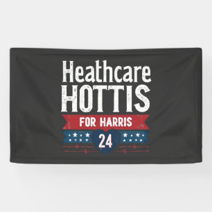 HealthCare Hotties For Harris 24 Kamala Walz Nurse Banner