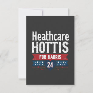 HealthCare Hotties For Harris 24 Kamala Walz Nurse RSVP Card