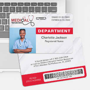 Healthcare Identification Custom Employee Badge