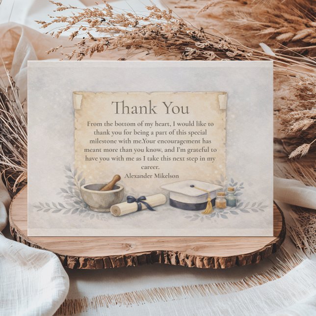 Healthcare Professional Graduation Thank You Card (Creator Uploaded)