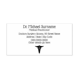 Healthcare professionals doctors DIY caduceus Self-inking Stamp