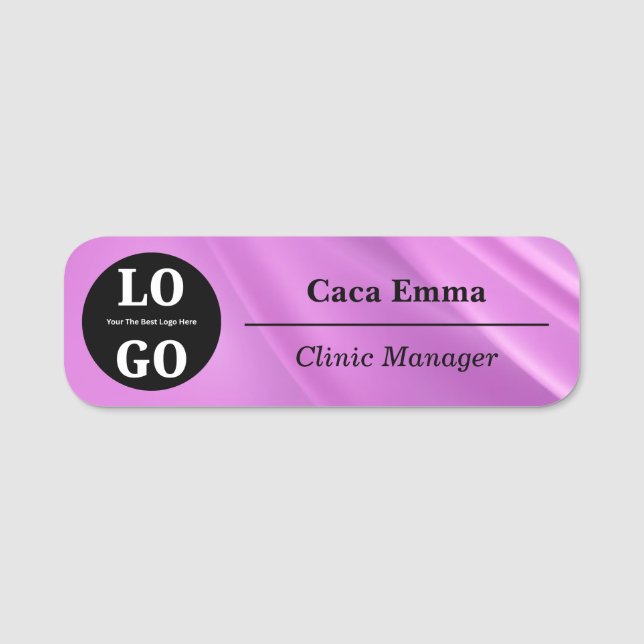Healthcare Provider Name Tag Custom Logo (Front)