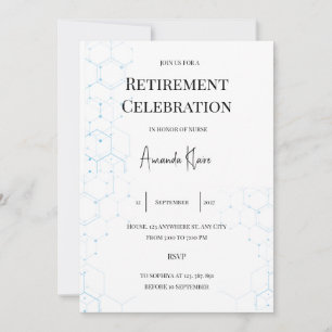 Healthcare Retirement  Modern Minimal invitation