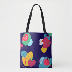 Healthcare Themed – Colourful Medical Design Tote Bag