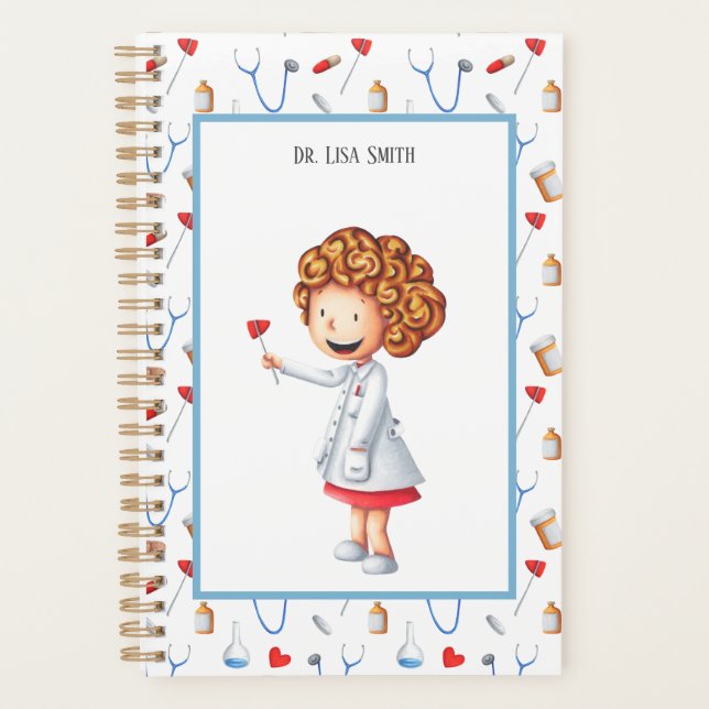 Healthcare Worker Doctor or Nurse Personalized Planner (Front)