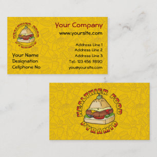 Healthier Food Pyramid Business Card