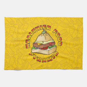 Healthier Food Pyramid Kitchen Towel