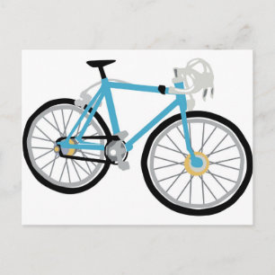 Healthy biking postcard