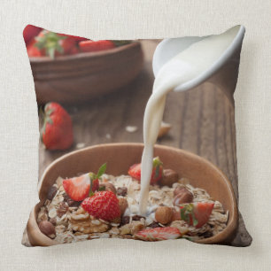 Healthy breakfast throw pillow