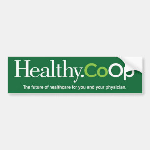 Healthy.Coop green bumpersticker Bumper Sticker