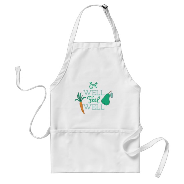 Healthy Eating Quotes Eat Well Feel Well Diet Art Standard Apron (Front)