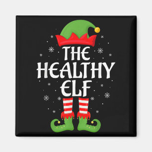 Healthy Elf Xmas Family Matching Elf Squad Christm Magnet