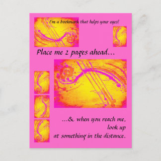 Healthy eyes - bookmark for readers postcard