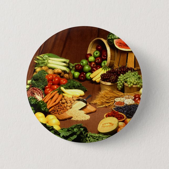 Healthy food 2 inch round button (Front)