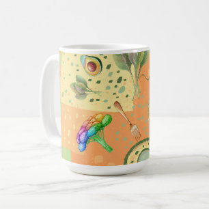 healthy food  illustration  coffee mug