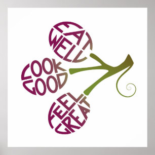 Healthy food quote design for fitness motivation poster